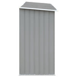 Garden Log Storage Shed Galvanised Steel 330x84x152 cm Grey