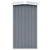 Garden Log Storage Shed Galvanised Steel 330x92x153 cm Grey - Top-Down View
