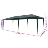 Party Tent 3x6 m PE Green - Rear View