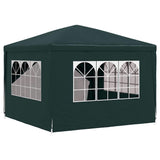 Party Tent 3x3 m Green - Rear View