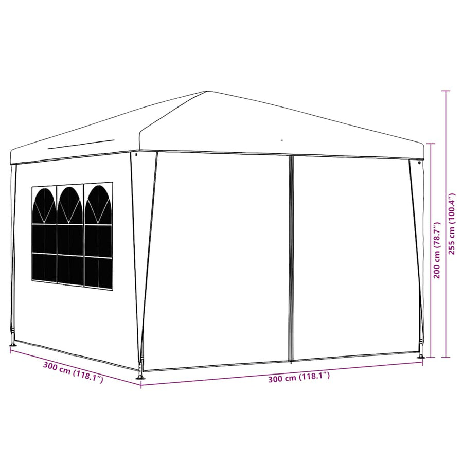 Party Tent 3x3 m Green