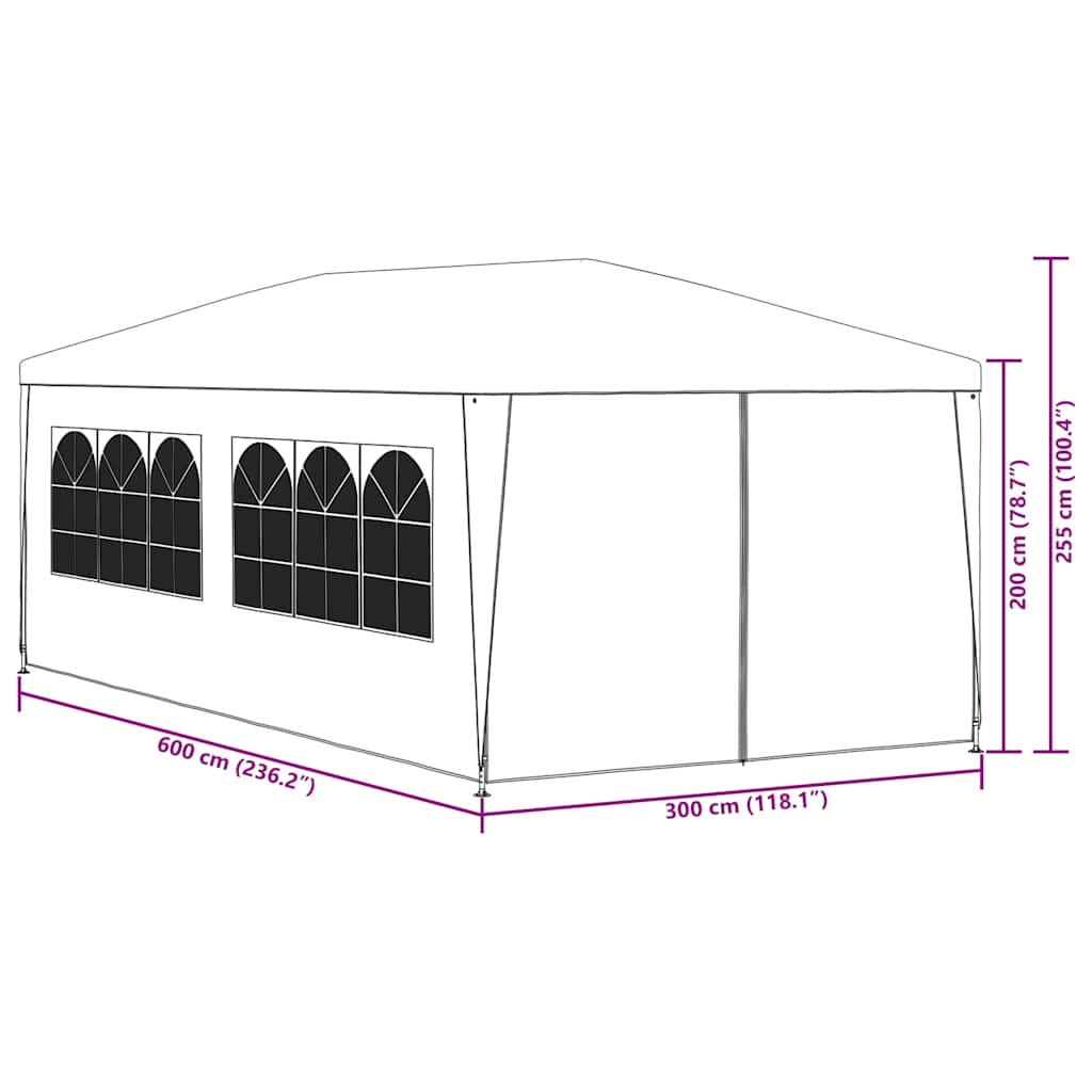 Party Tent 3x6 m Green