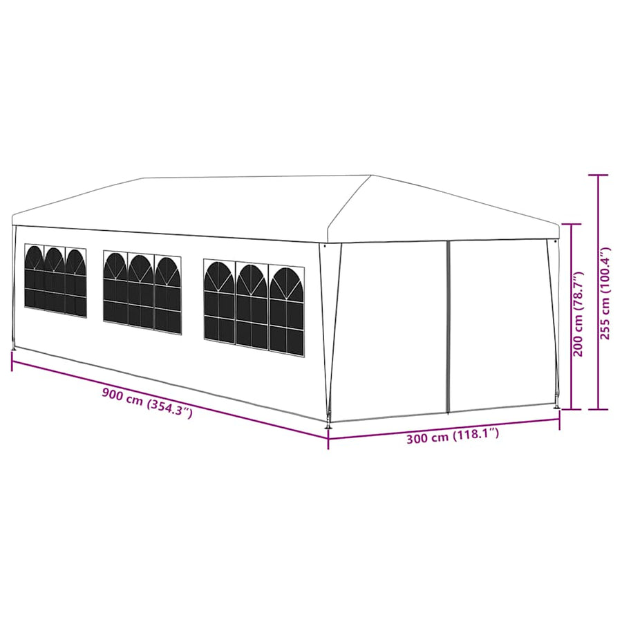 Party Tent 3x9 m Anthracite