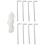 Party Tent with 4 Mesh Sidewalls 3x3 m - 45-Degree Angle