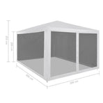 Party Tent with 4 Mesh Sidewalls 3x3 m
