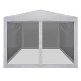 Party Tent with 4 Mesh Sidewalls 4x3 m - Front View