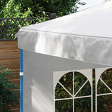 Party Tent Sidewall 2 pcs with Window PE White - Top-Down View