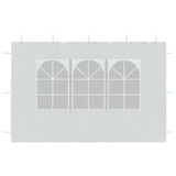 Party Tent Sidewall 2 pcs with Window PE White - Close-Up Angle