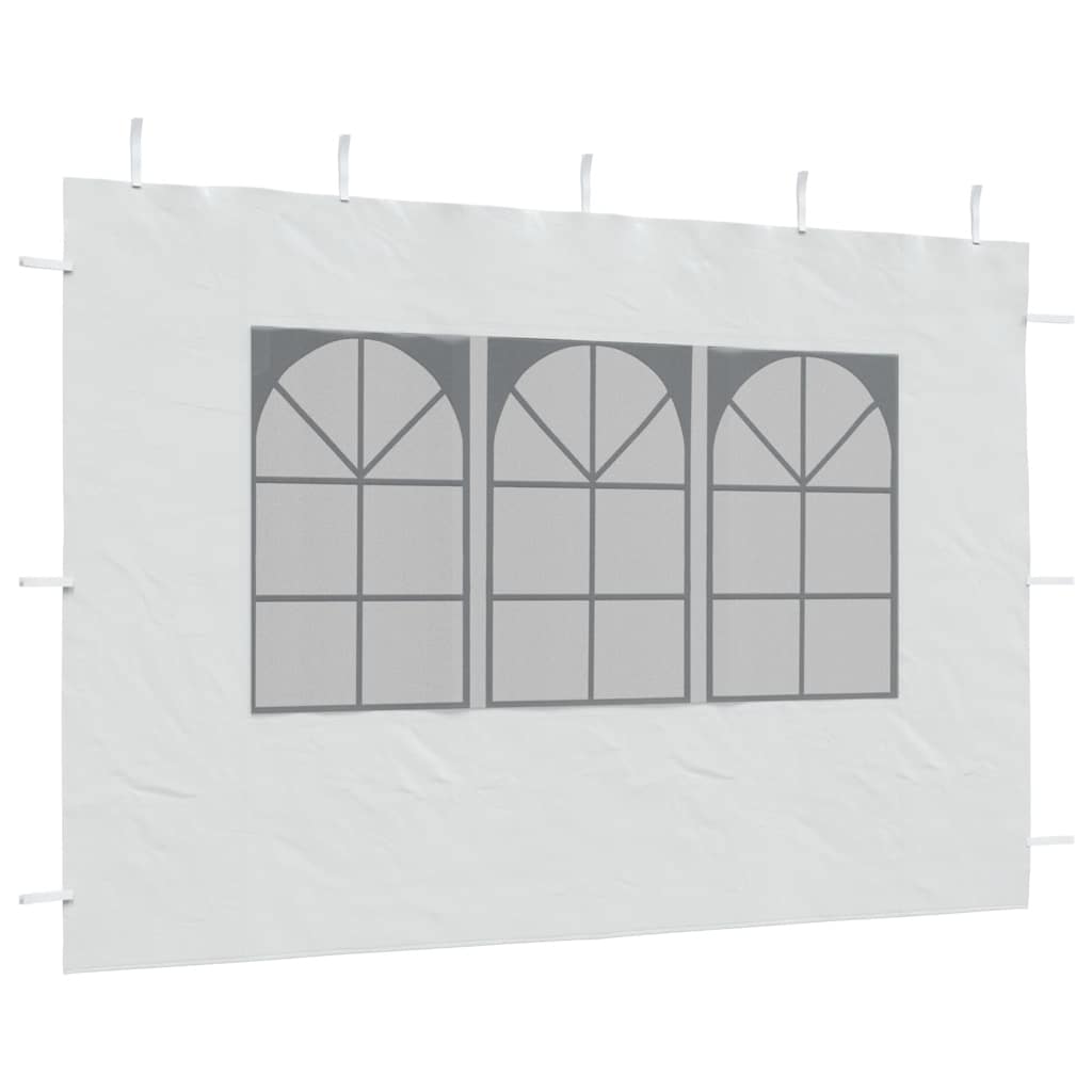 Party Tent Sidewall 2 pcs with Window PE White
