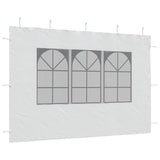 Party Tent Sidewall 2 pcs with Window PE White - Low Angle