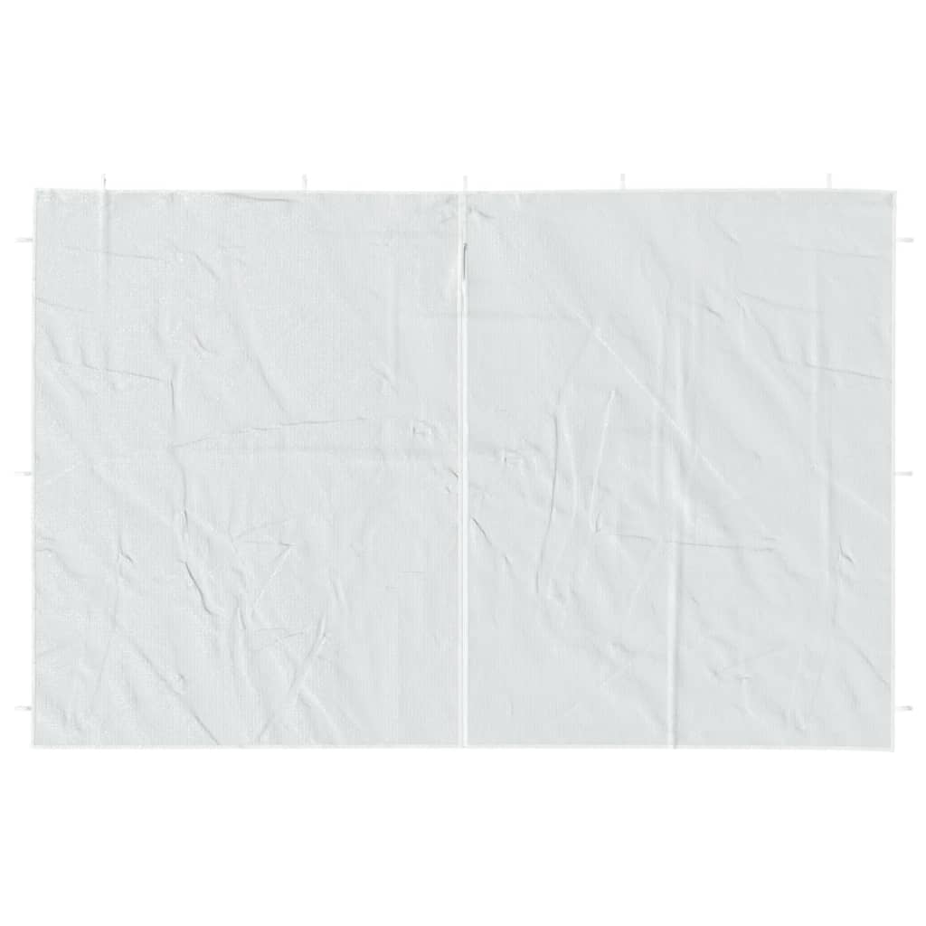 Party Tent Sidewall 2 pcs with Zipper PE White