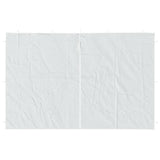 Party Tent Sidewall 2 pcs with Zipper PE White - Side View