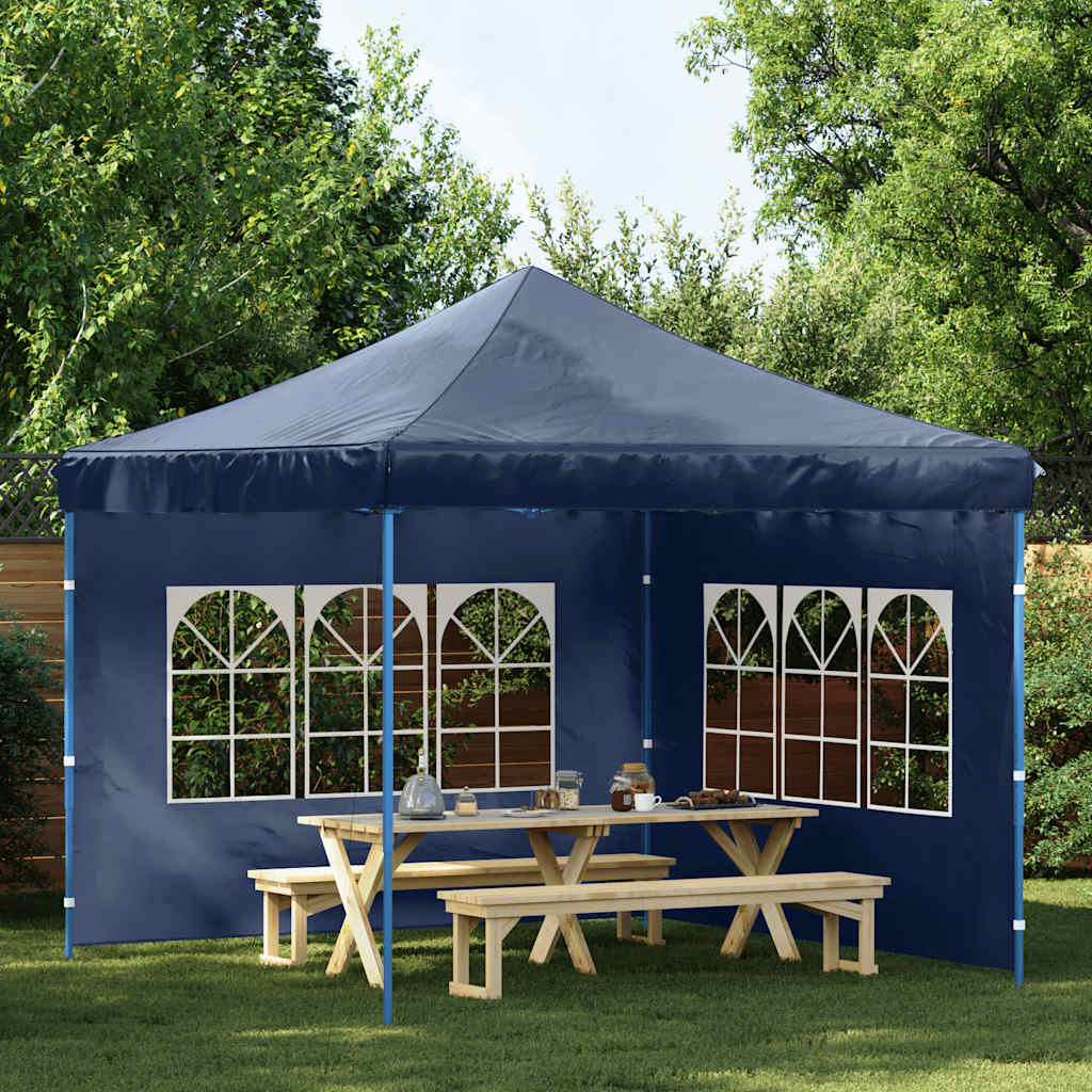Party Tent Sidewall 2 pcs with Window PE Blue