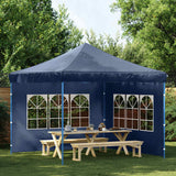 Party Tent Sidewall 2 pcs with Window PE Blue