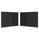 Party Tent Sidewall 2 pcs with Zipper PE Anthracite - Front View