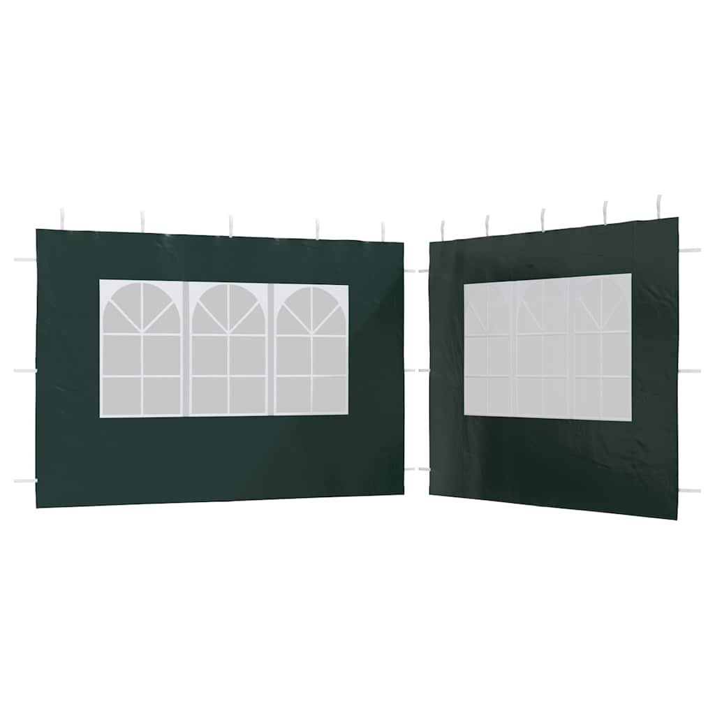 Party Tent Sidewall 2 pcs with Window PE Green