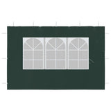 Party Tent Sidewall 2 pcs with Window PE Green - Close-Up Angle