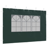 Party Tent Sidewall 2 pcs with Window PE Green