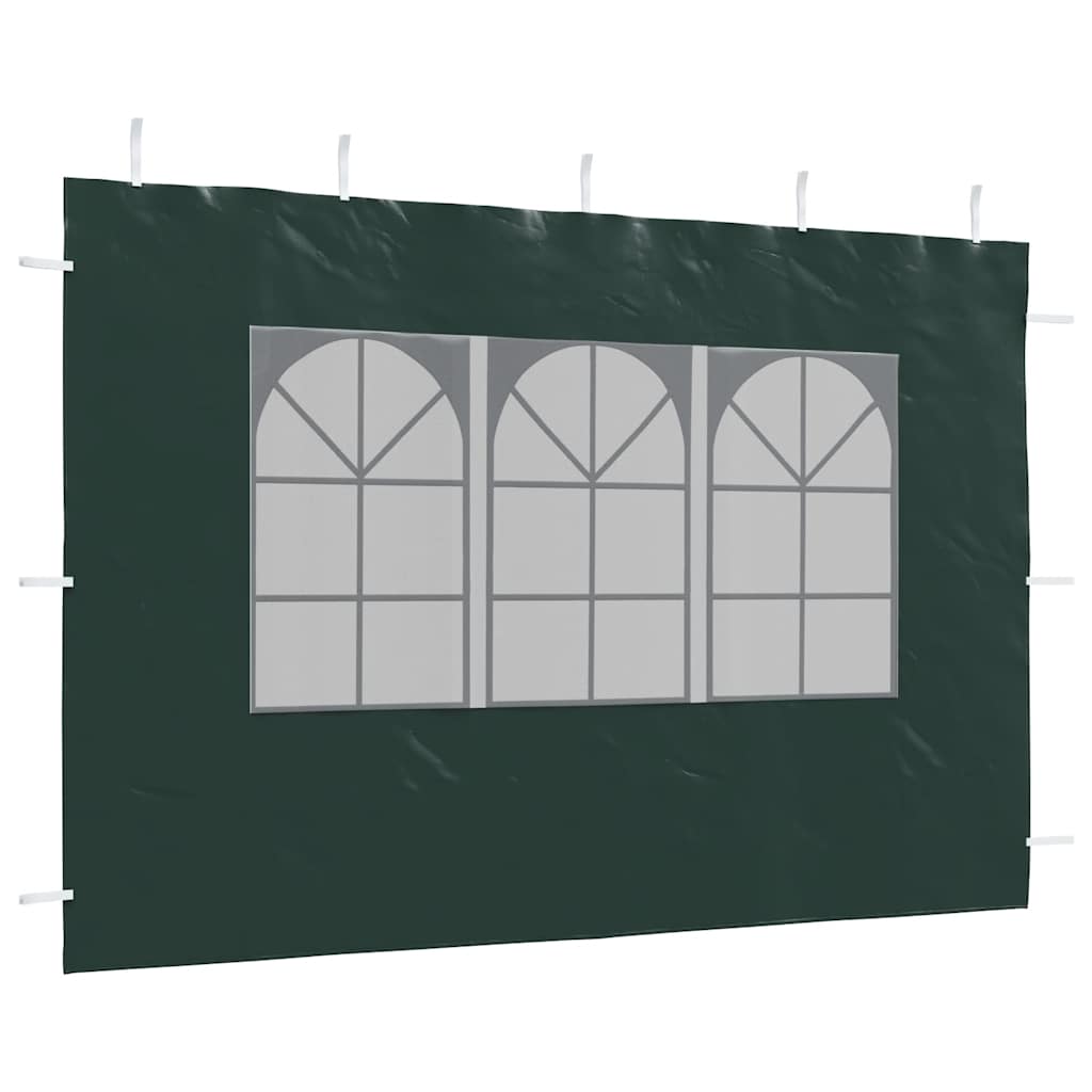 Party Tent Sidewall 2 pcs with Window PE Green