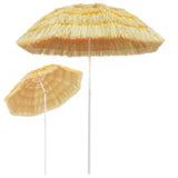 Beach Parasol Natural 180 cm Hawaii Style - Front View