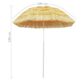 Beach Parasol Natural 180 cm Hawaii Style - 45-Degree Angle