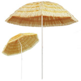 Beach Parasol Natural 240 cm Hawaii Style - Front View