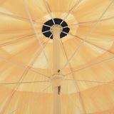 Beach Parasol Natural 240 cm Hawaii Style - Top-Down View