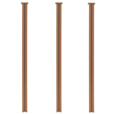 Fence Posts 3 pcs WPC 185 cm - Front View