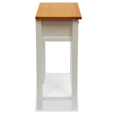 End Table 50x32x75 cm Solid Oak Wood - Top-Down View