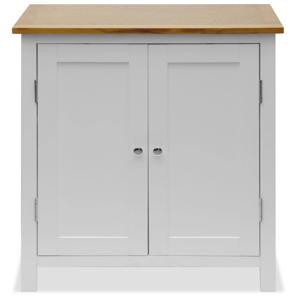 Cupboard 70x35x75 cm Solid Oak Wood