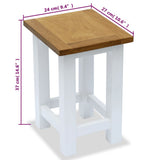 End Table 27x24x37 Cm Solid Wood - Top-Down View