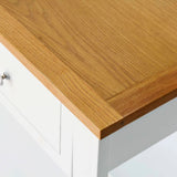 Console Table 118x35x77 cm Solid Oak Wood - 45-Degree Angle