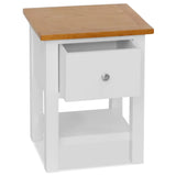 Nightstand 36x30x47 cm Solid Oak Wood - Front View