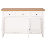 Sideboard 110x33.5x70 cm Solid Oak Wood - Front View