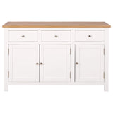 Sideboard 110x33.5x70 cm Solid Oak Wood - Side View