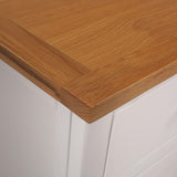Sideboard 110x33.5x70 cm Solid Oak Wood - Close-Up Angle