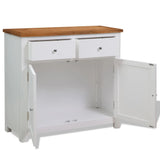 Sideboard 90x33.5x83 cm Solid Oak Wood