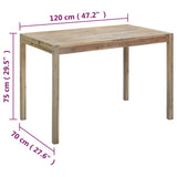 Dining Table 120x70x75 cm Solid Acacia Wood