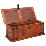 Storage Chest 60x25x22 cm Solid Acacia Wood - 45-Degree Angle