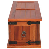 Storage Chest 60x25x22 cm Solid Acacia Wood - Rear View
