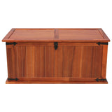 Storage Chest 79x34x32 cm Solid Acacia Wood - Top-Down View