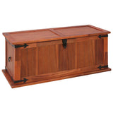 Storage Chest 90x45x40 cm Solid Acacia Wood - Front View