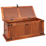 Storage Chest 90x45x40 cm Solid Acacia Wood - 45-Degree Angle
