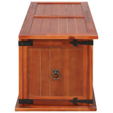 Storage Chest 90x45x40 cm Solid Acacia Wood - Rear View