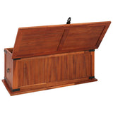 Storage Chest 90x45x40 cm Solid Acacia Wood - Close-Up Angle