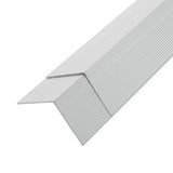 5 pcs Decking Angle Trims Aluminium 170 cm Silver - Front View
