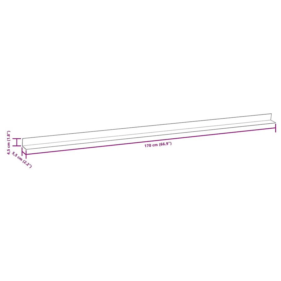 5 pcs Decking Angle Trims WPC 170 cm Light Brown