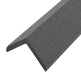 5 pcs Decking Angle Trims WPC 170 cm Grey - Top-Down View