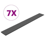 Replacement Fence Boards WPC 7 pcs 170 cm Grey - Front View