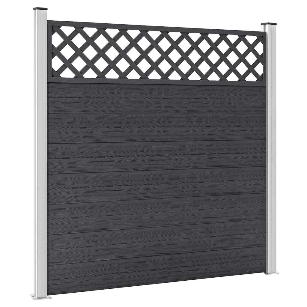 Replacement Fence Boards WPC 7 pcs 170 cm Grey